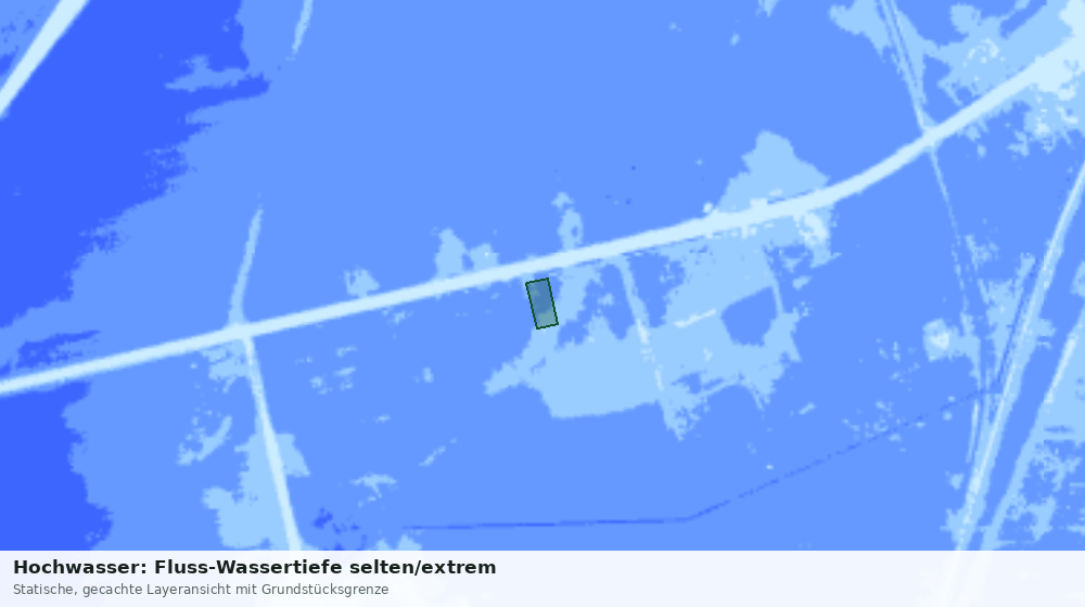 Statische Kartenansicht: Hochwasser: Fluss-Wassertiefe selten/extrem