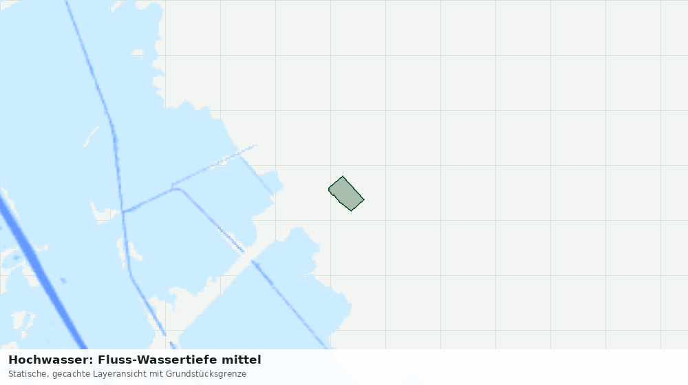 Statische Kartenansicht: Hochwasser: Fluss-Wassertiefe mittel
