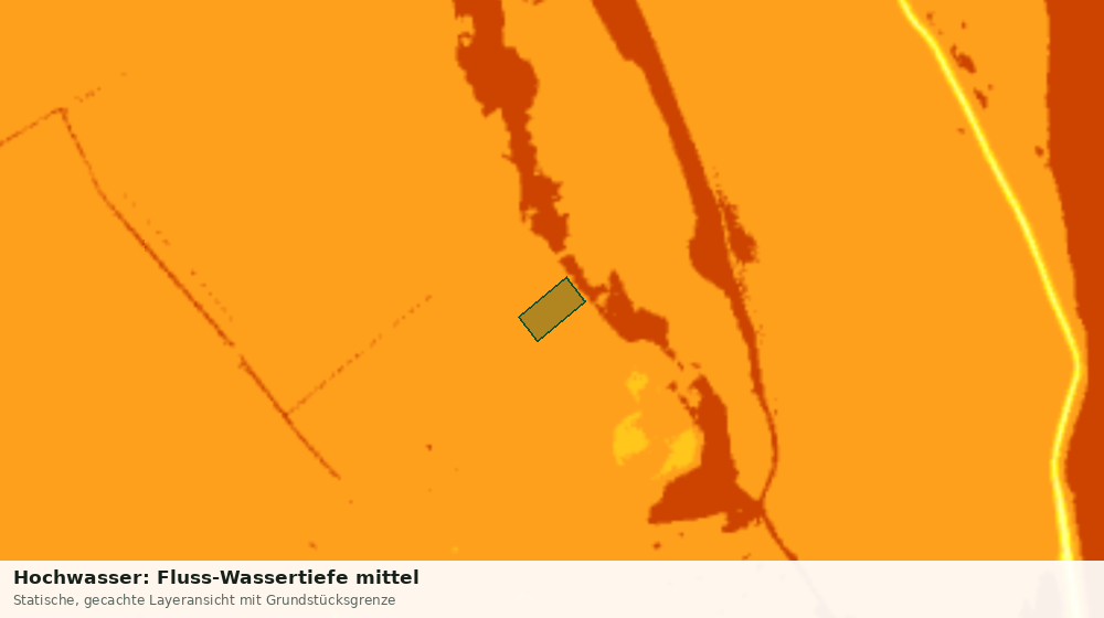 Statische Kartenansicht: Hochwasser: Fluss-Wassertiefe mittel