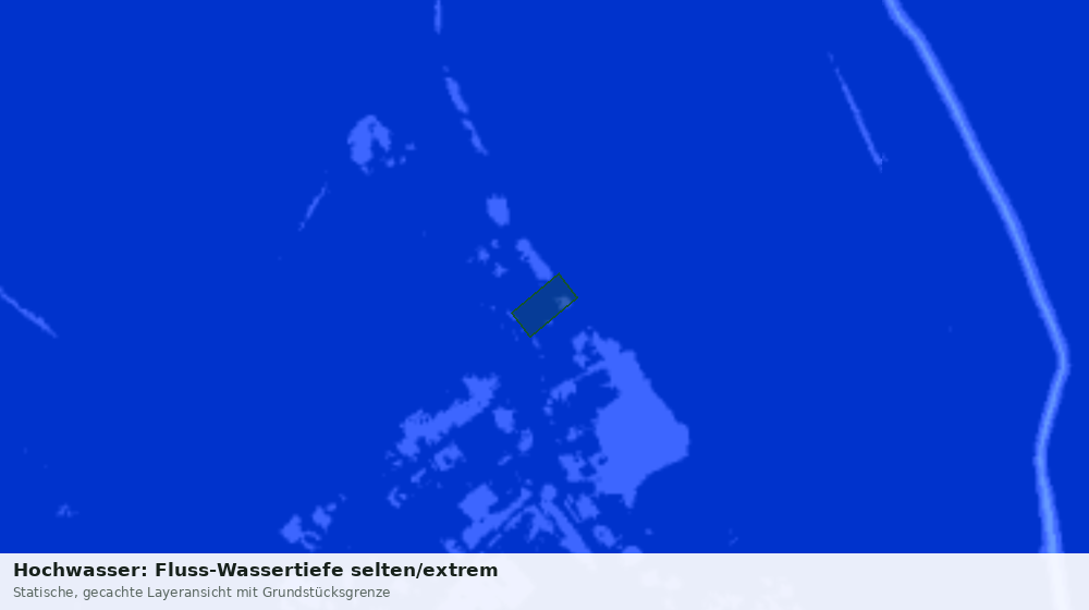Statische Kartenansicht: Hochwasser: Fluss-Wassertiefe selten/extrem