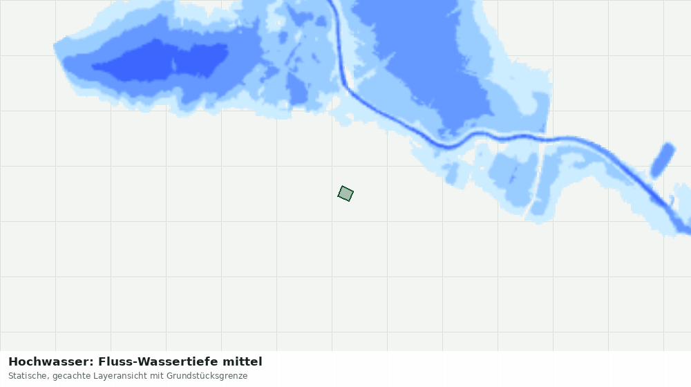 Statische Kartenansicht: Hochwasser: Fluss-Wassertiefe mittel