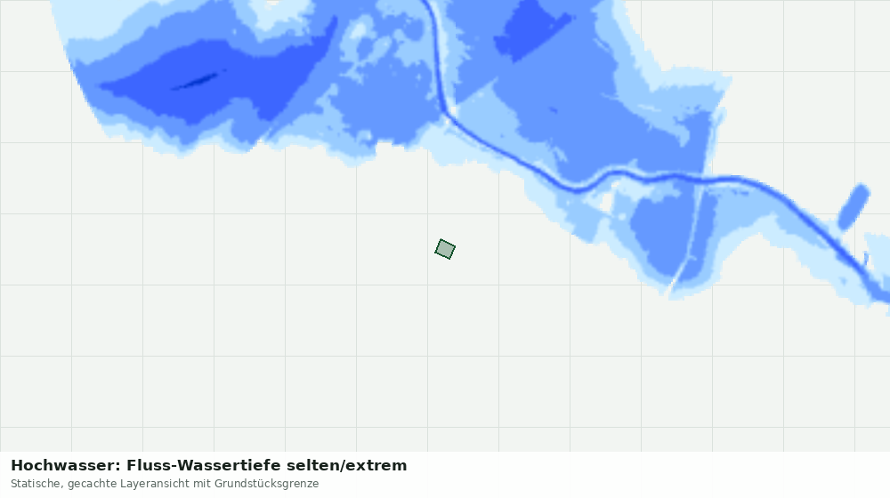 Statische Kartenansicht: Hochwasser: Fluss-Wassertiefe selten/extrem