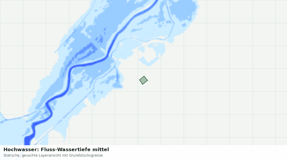 Statische Kartenansicht: Hochwasser: Fluss-Wassertiefe mittel