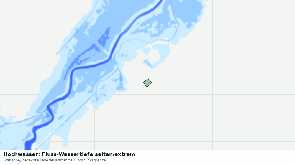 Statische Kartenansicht: Hochwasser: Fluss-Wassertiefe selten/extrem