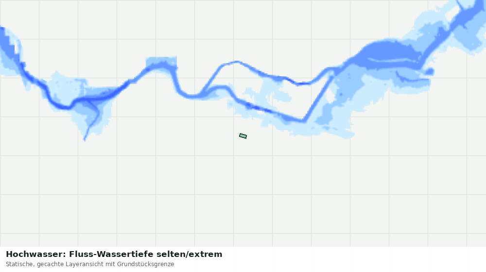 Statische Kartenansicht: Hochwasser: Fluss-Wassertiefe selten/extrem