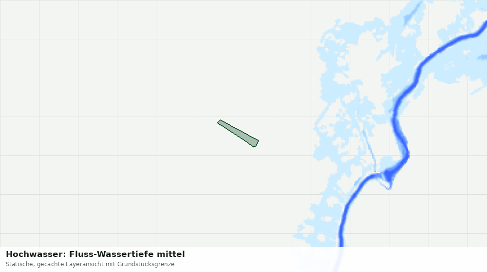 Statische Kartenansicht: Hochwasser: Fluss-Wassertiefe mittel
