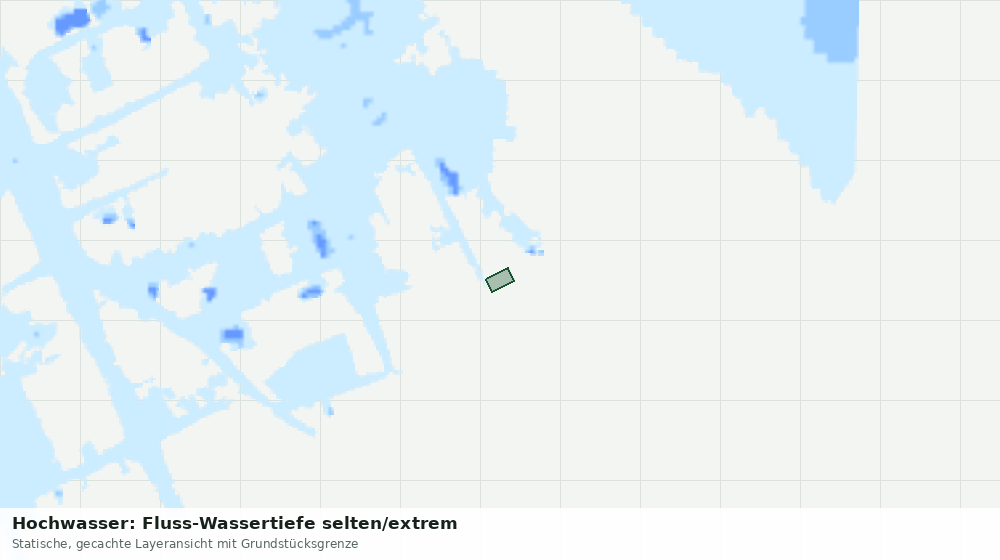 Statische Kartenansicht: Hochwasser: Fluss-Wassertiefe selten/extrem