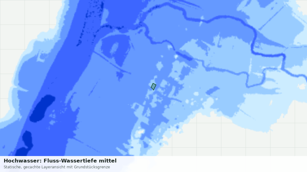 Statische Kartenansicht: Hochwasser: Fluss-Wassertiefe mittel