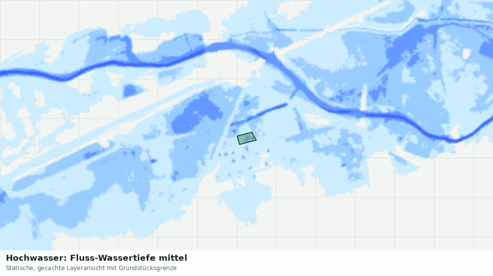 Statische Kartenansicht: Hochwasser: Fluss-Wassertiefe mittel