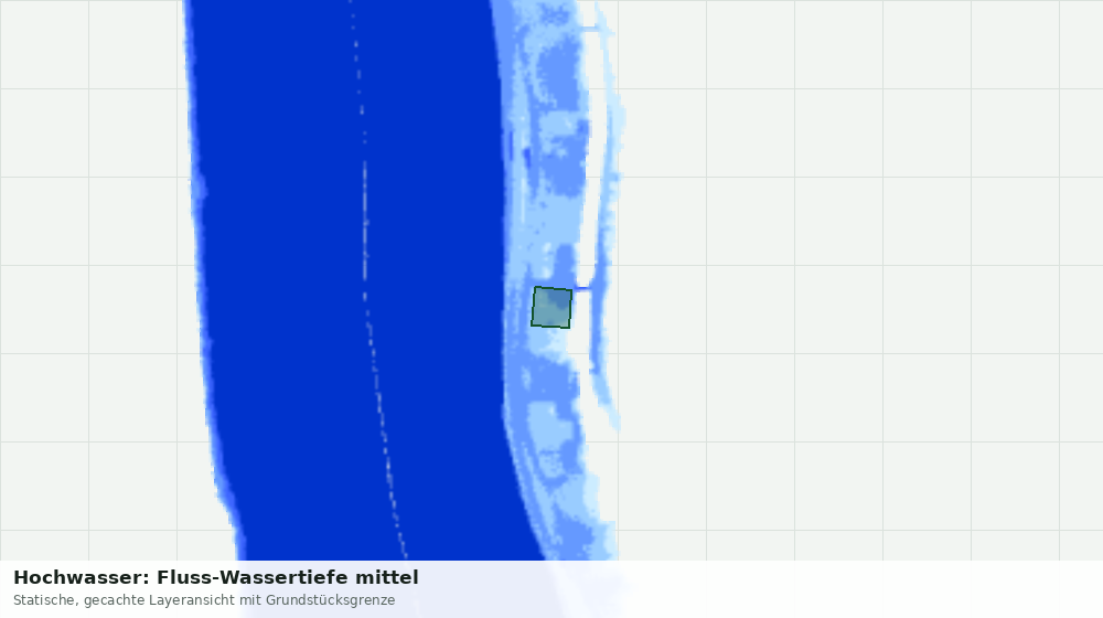 Statische Kartenansicht: Hochwasser: Fluss-Wassertiefe mittel