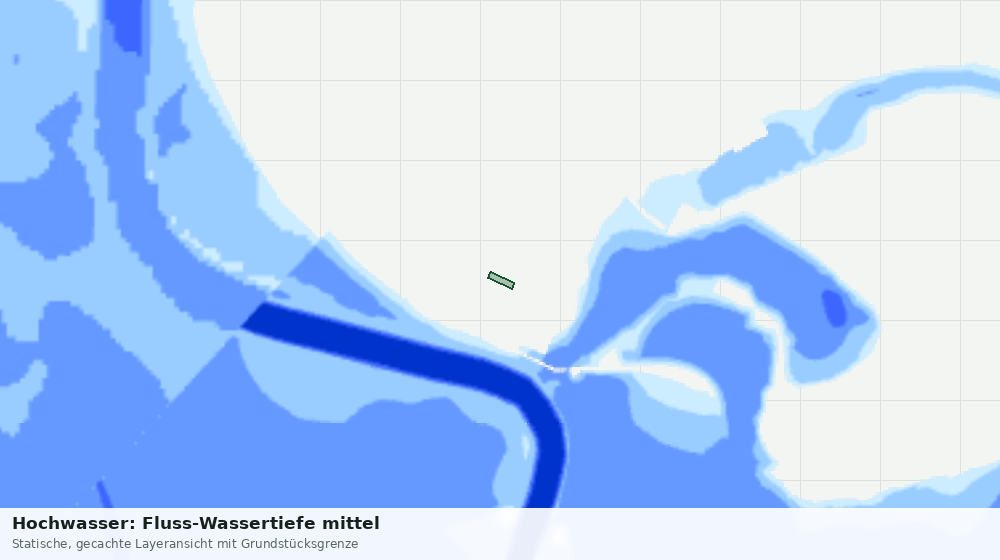 Statische Kartenansicht: Hochwasser: Fluss-Wassertiefe mittel