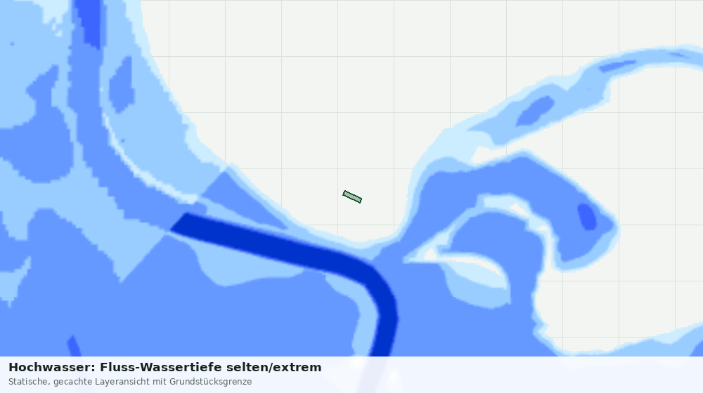 Statische Kartenansicht: Hochwasser: Fluss-Wassertiefe selten/extrem