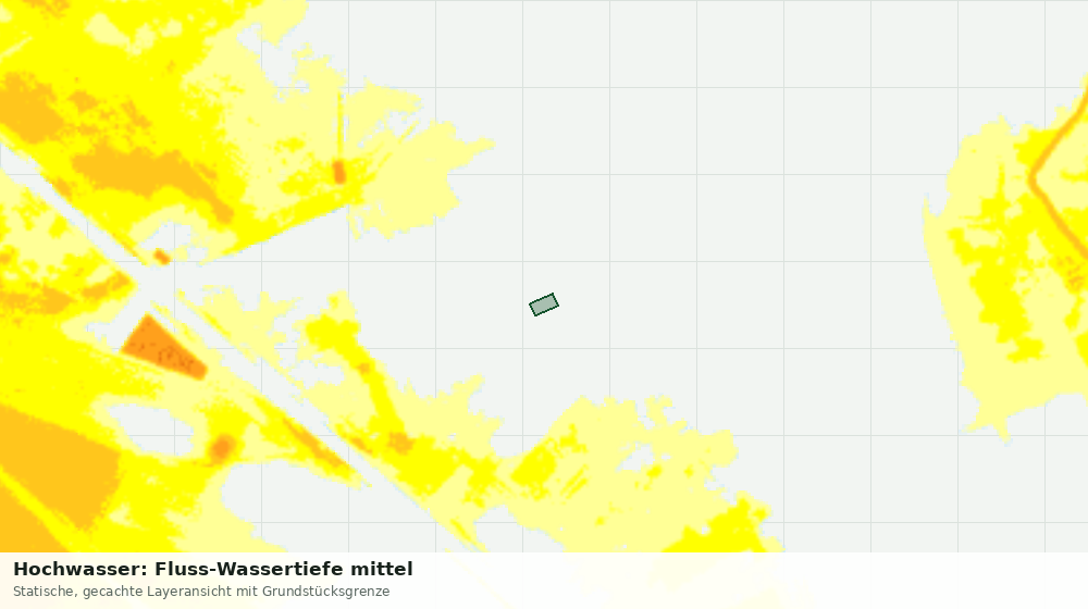 Statische Kartenansicht: Hochwasser: Fluss-Wassertiefe mittel