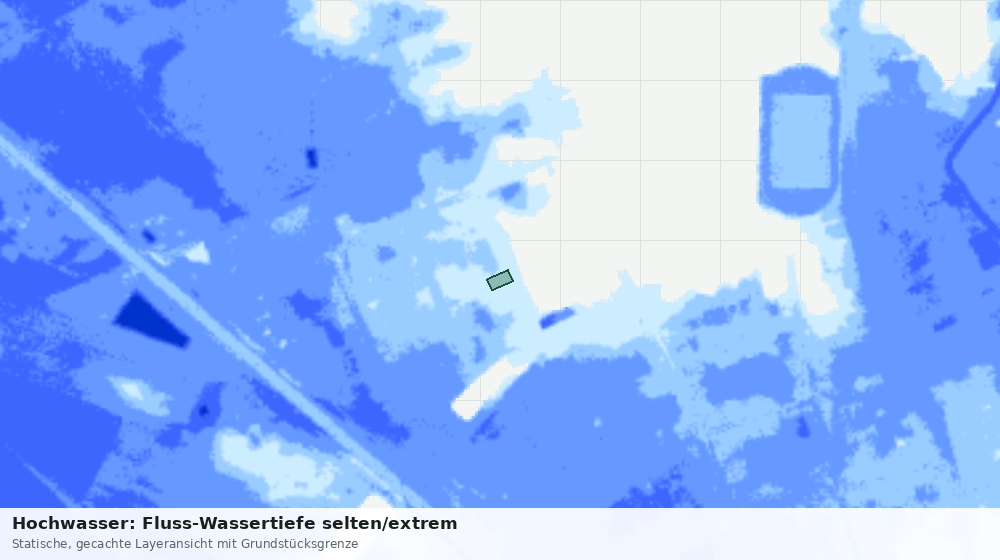 Statische Kartenansicht: Hochwasser: Fluss-Wassertiefe selten/extrem
