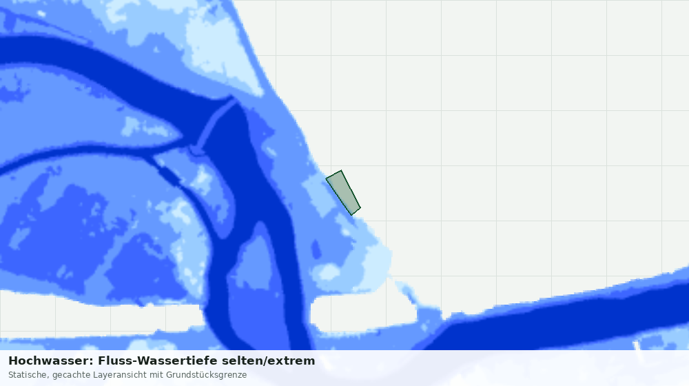 Statische Kartenansicht: Hochwasser: Fluss-Wassertiefe selten/extrem