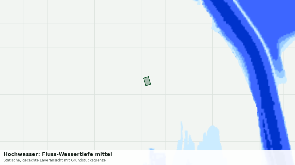 Statische Kartenansicht: Hochwasser: Fluss-Wassertiefe mittel