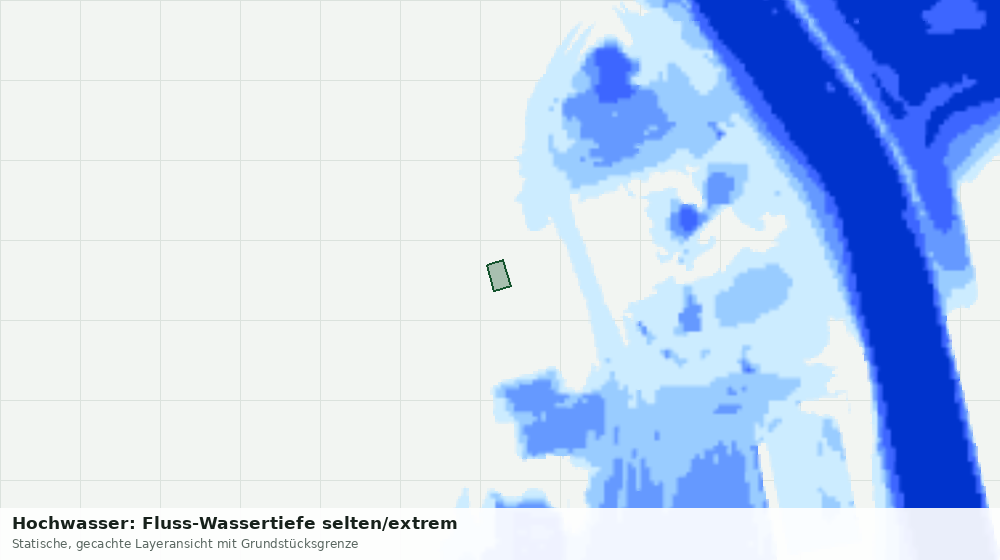 Statische Kartenansicht: Hochwasser: Fluss-Wassertiefe selten/extrem