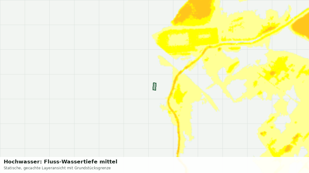 Statische Kartenansicht: Hochwasser: Fluss-Wassertiefe mittel