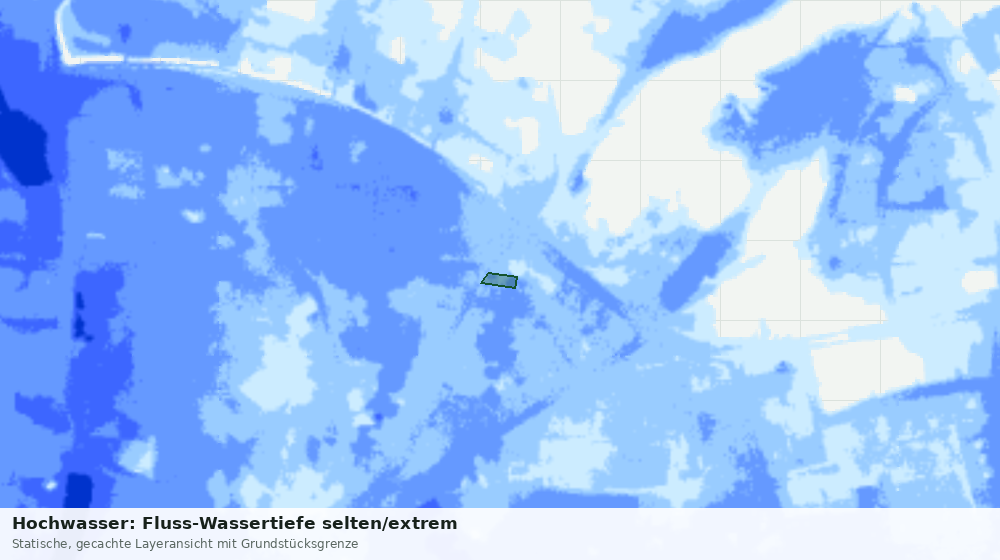 Statische Kartenansicht: Hochwasser: Fluss-Wassertiefe selten/extrem