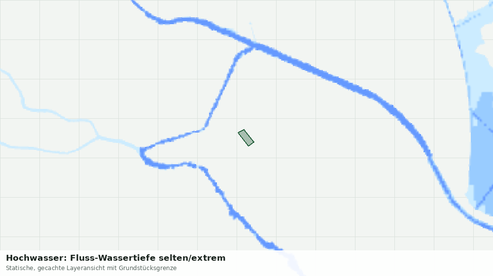 Statische Kartenansicht: Hochwasser: Fluss-Wassertiefe selten/extrem