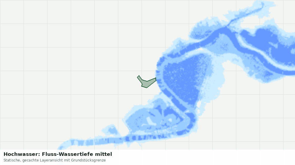 Statische Kartenansicht: Hochwasser: Fluss-Wassertiefe mittel