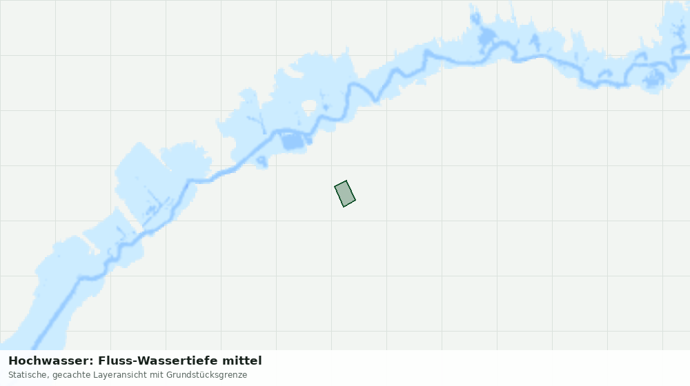 Statische Kartenansicht: Hochwasser: Fluss-Wassertiefe mittel