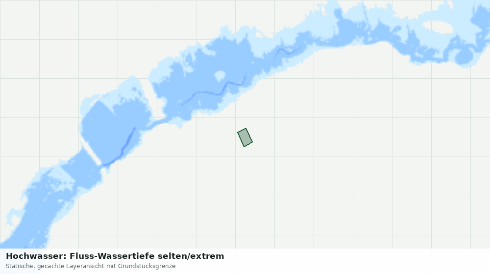 Statische Kartenansicht: Hochwasser: Fluss-Wassertiefe selten/extrem
