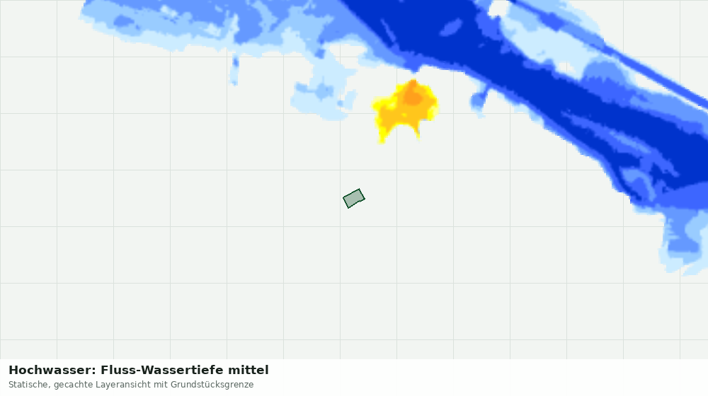 Statische Kartenansicht: Hochwasser: Fluss-Wassertiefe mittel