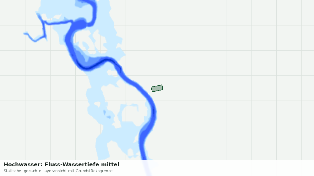 Statische Kartenansicht: Hochwasser: Fluss-Wassertiefe mittel