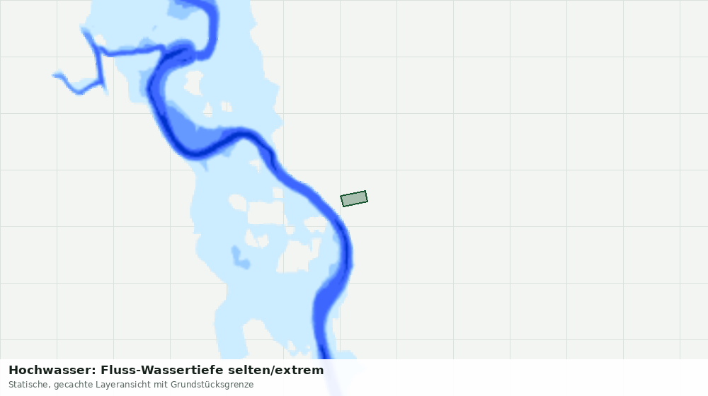 Statische Kartenansicht: Hochwasser: Fluss-Wassertiefe selten/extrem