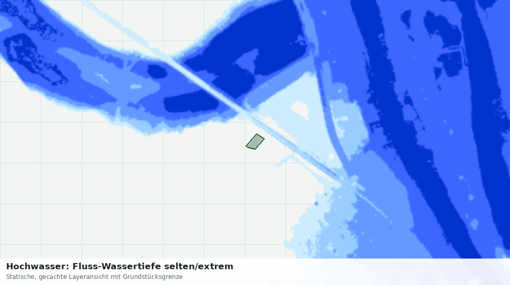 Statische Kartenansicht: Hochwasser: Fluss-Wassertiefe selten/extrem