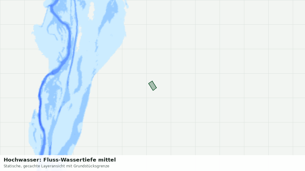 Statische Kartenansicht: Hochwasser: Fluss-Wassertiefe mittel