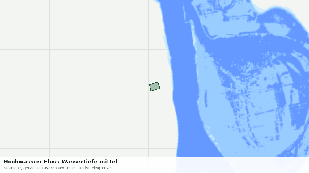 Statische Kartenansicht: Hochwasser: Fluss-Wassertiefe mittel