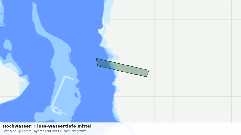 Statische Kartenansicht: Hochwasser: Fluss-Wassertiefe mittel