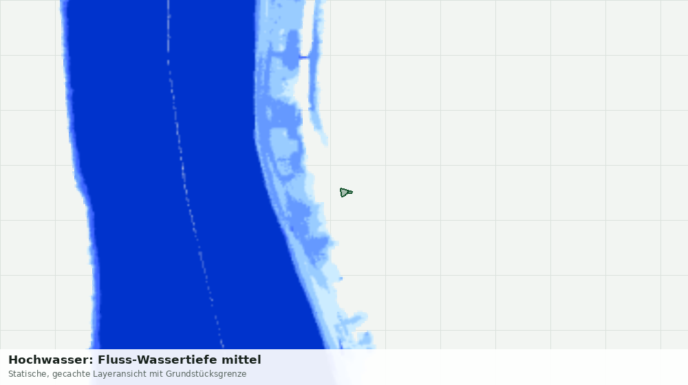 Statische Kartenansicht: Hochwasser: Fluss-Wassertiefe mittel