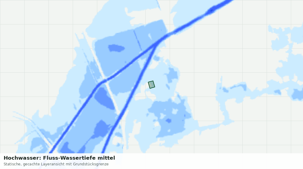 Statische Kartenansicht: Hochwasser: Fluss-Wassertiefe mittel
