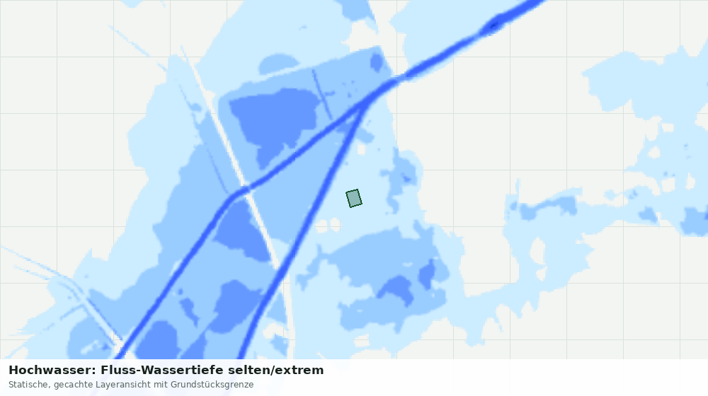 Statische Kartenansicht: Hochwasser: Fluss-Wassertiefe selten/extrem