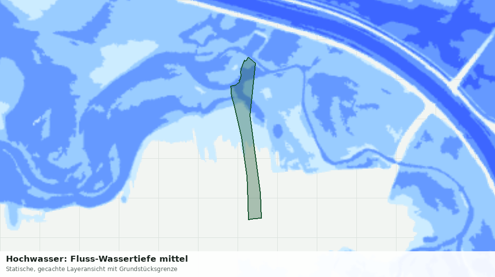 Statische Kartenansicht: Hochwasser: Fluss-Wassertiefe mittel