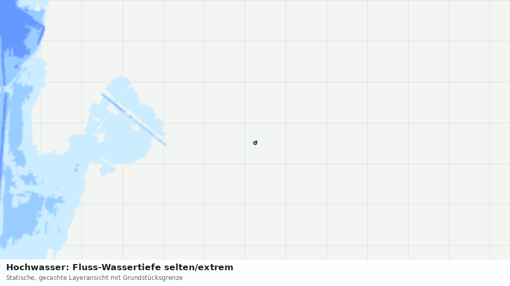 Statische Kartenansicht: Hochwasser: Fluss-Wassertiefe selten/extrem