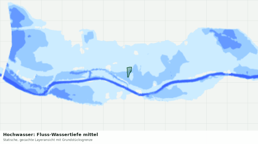 Statische Kartenansicht: Hochwasser: Fluss-Wassertiefe mittel