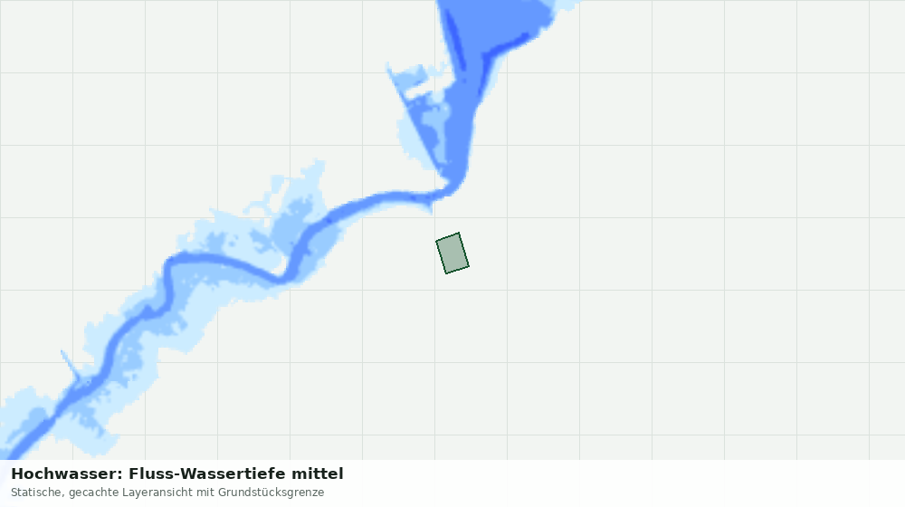 Statische Kartenansicht: Hochwasser: Fluss-Wassertiefe mittel