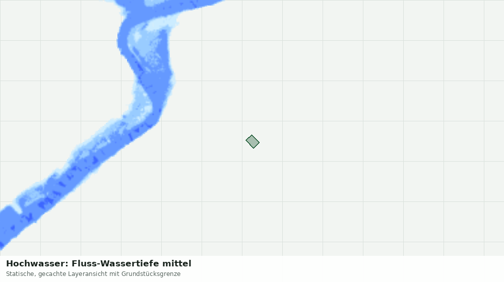 Statische Kartenansicht: Hochwasser: Fluss-Wassertiefe mittel