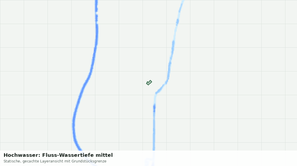 Statische Kartenansicht: Hochwasser: Fluss-Wassertiefe mittel
