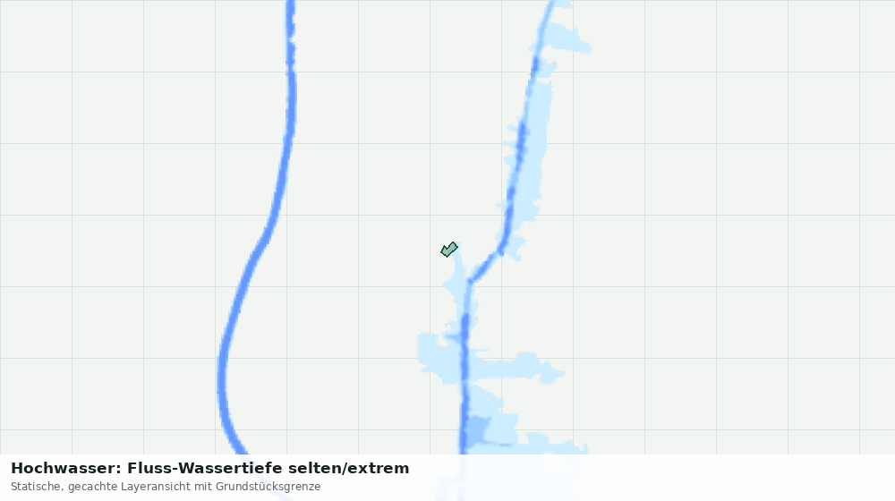 Statische Kartenansicht: Hochwasser: Fluss-Wassertiefe selten/extrem