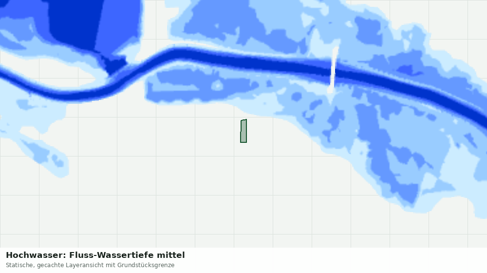 Statische Kartenansicht: Hochwasser: Fluss-Wassertiefe mittel