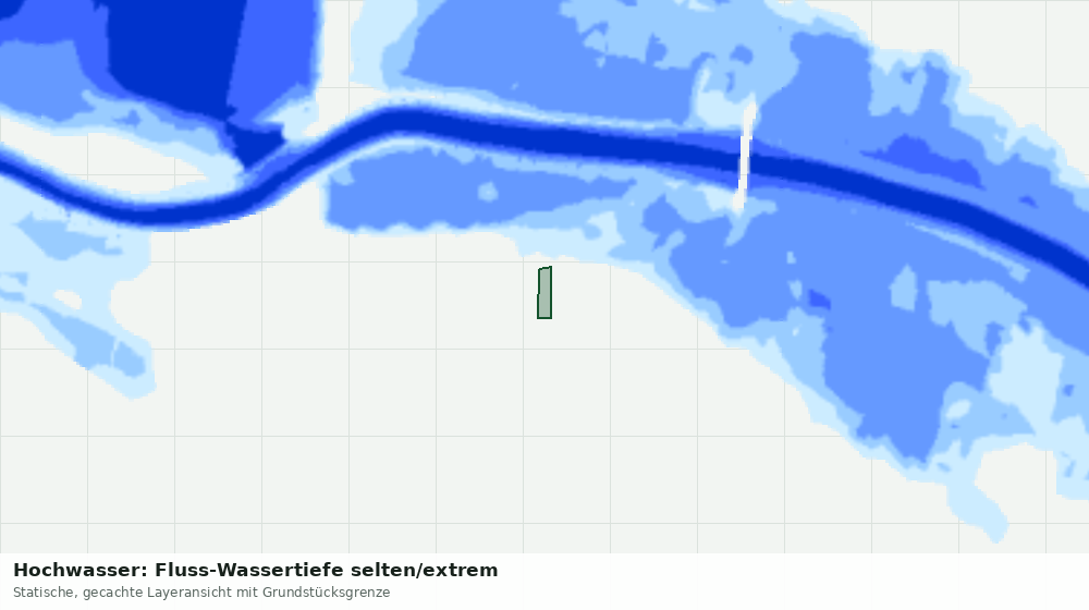 Statische Kartenansicht: Hochwasser: Fluss-Wassertiefe selten/extrem