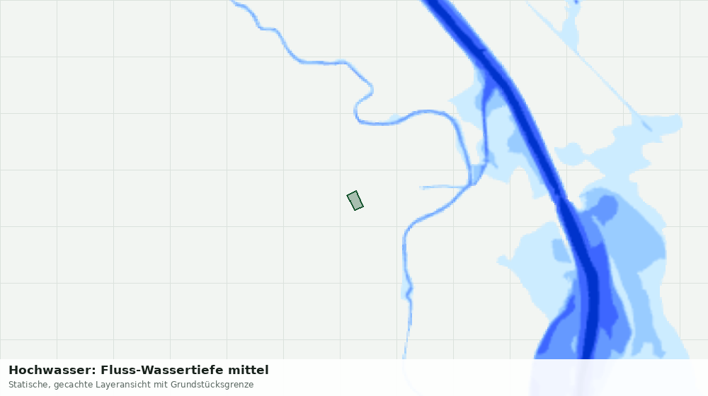 Statische Kartenansicht: Hochwasser: Fluss-Wassertiefe mittel