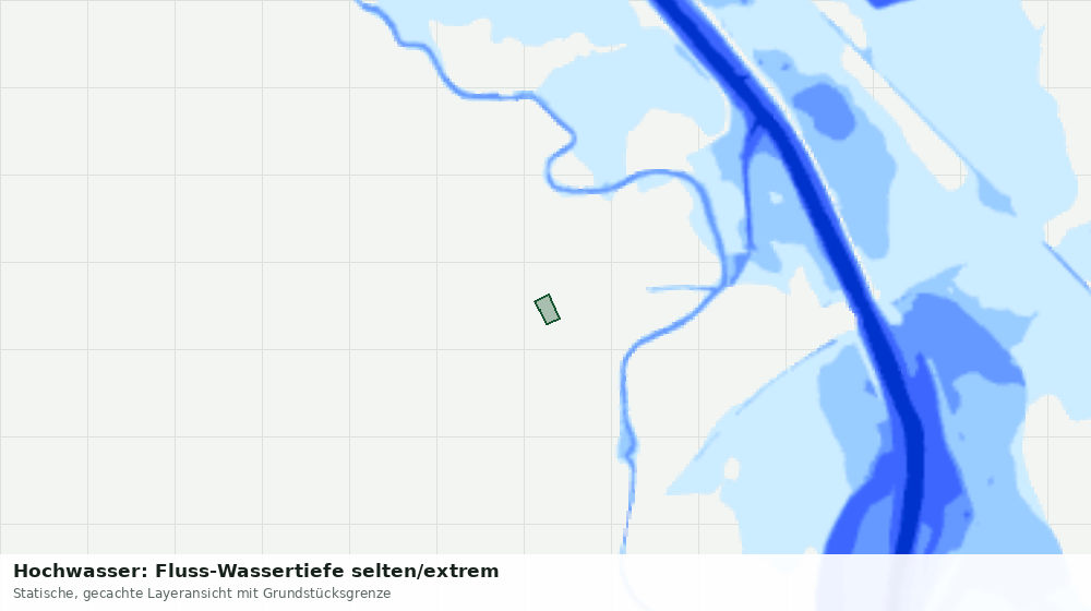 Statische Kartenansicht: Hochwasser: Fluss-Wassertiefe selten/extrem