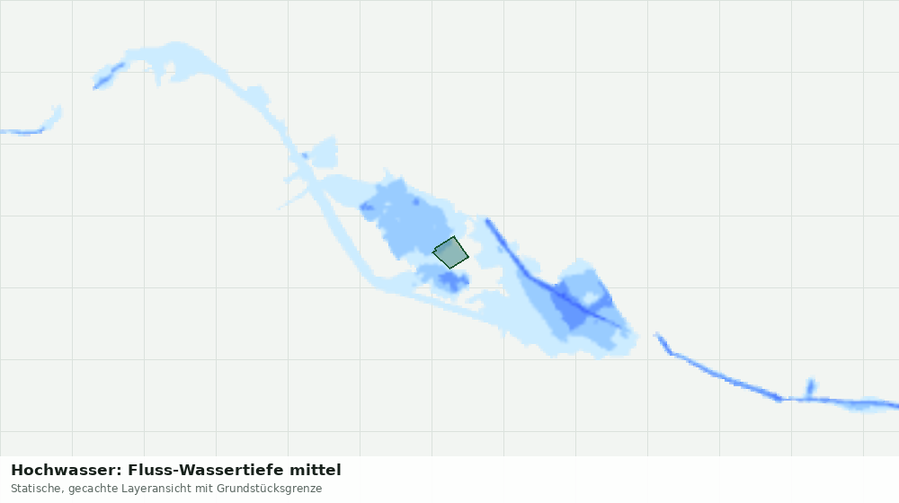 Statische Kartenansicht: Hochwasser: Fluss-Wassertiefe mittel