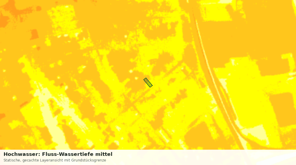 Statische Kartenansicht: Hochwasser: Fluss-Wassertiefe mittel